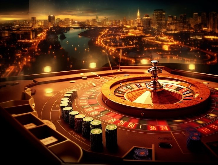 Tampilan roda Mega Wheel di semar 4d dengan segmen-segmen berwarna dan nilai pembayaran